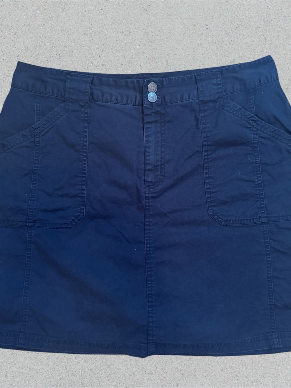 Croft & Barrow Black Stretch Skort Size 14 Cotton Blend Pockets Casual